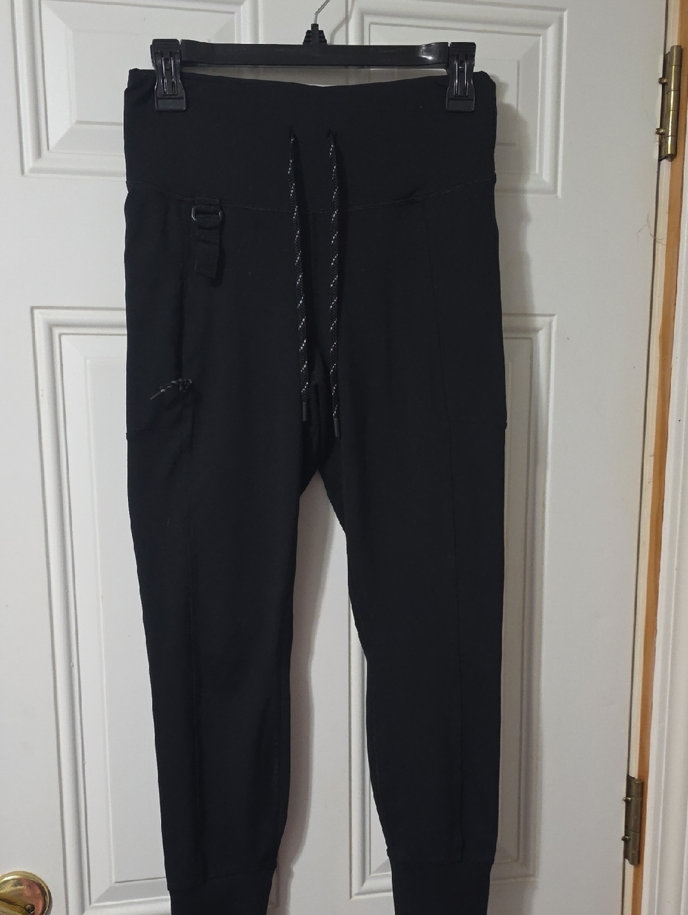 90° Degree Black Drawstring Jogger Pants